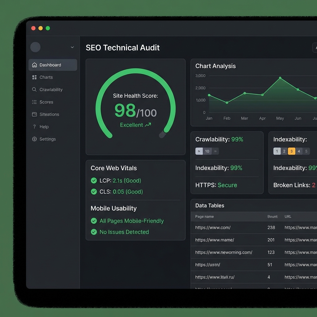Nexentio Technical SEO Audit Dashboard